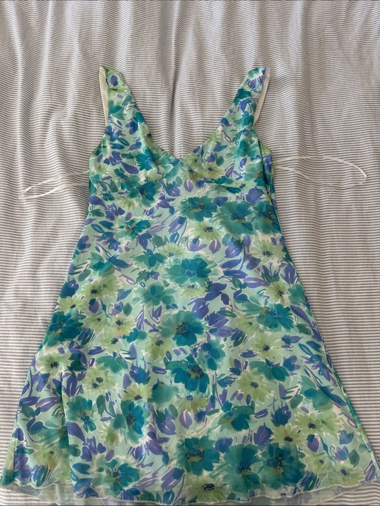 Princess Polly Dresses & Skirts - Princess Polly Aqua Teal & Lavender Floral Slip Dress